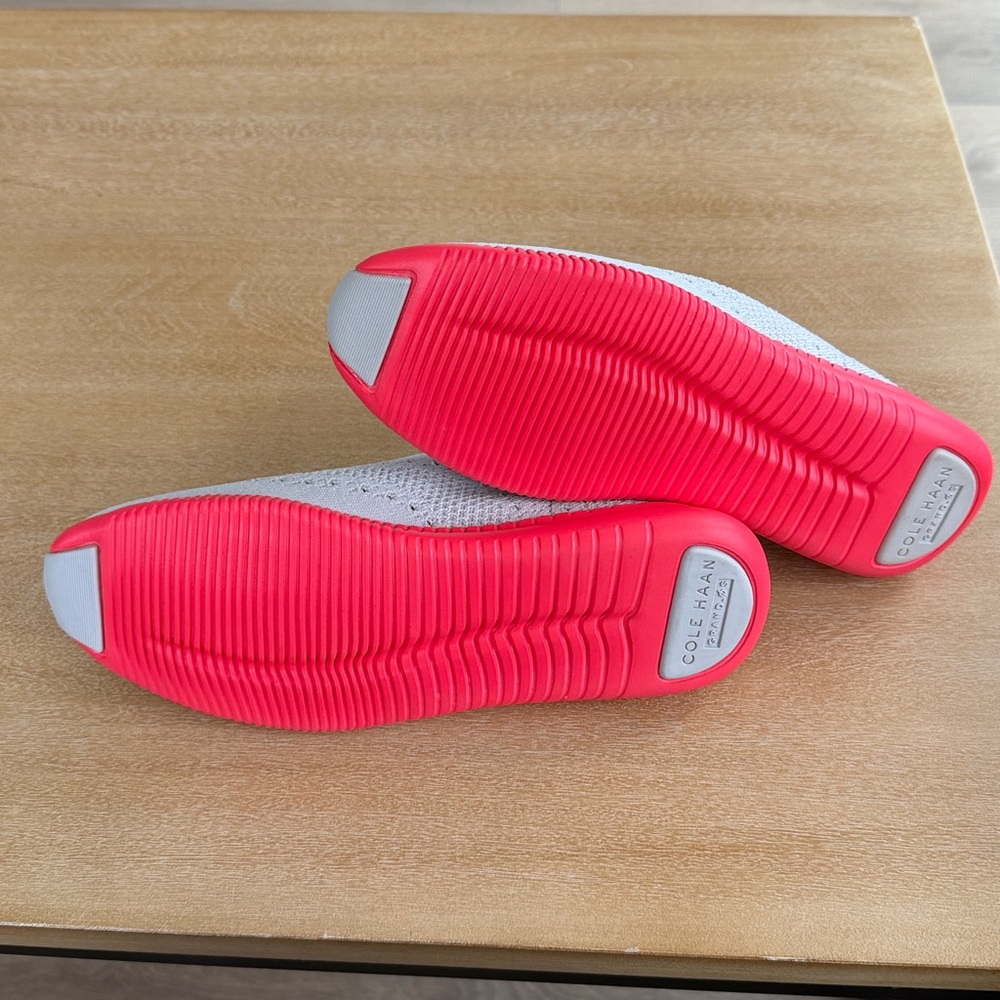 Cole Haan Original Grand Gray and Hot Pink Knit Oxfords - Picture 4 of 6